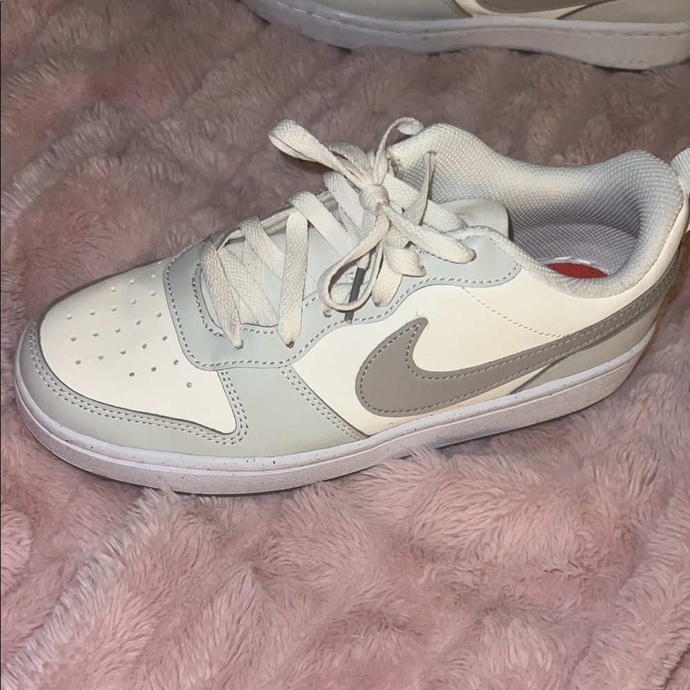 Nike Cream and Gray Athletic Shoes